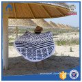 Round Beach Towel with Crochet Tassel Trim,Round Towel Throw Tapestry